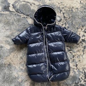 Authentic Moncler baby snowsuit with mittens